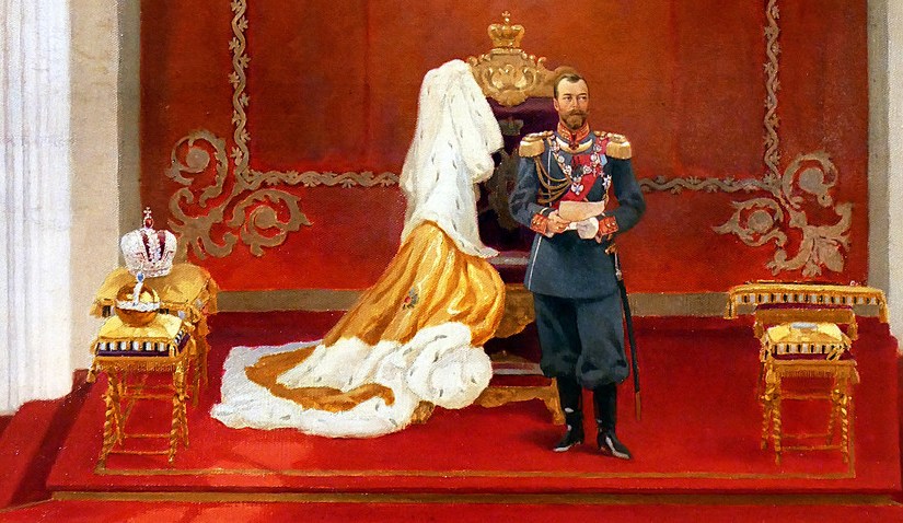 V. Polyakov maal, kus tsaar Nicholas II peab avakõne Esimese Duuma asvamisel 27. aprillil 1906
