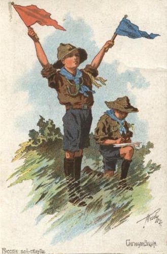 Vene Boy- skaudid signaliseerimas, Postkaart, 1915- Wikipedia